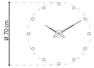 Designové nástěnné hodiny Nomon Rodon 12i black 70cm