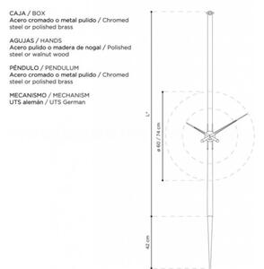 Designové nástěnné hodiny Nomon Pendulo Graphite