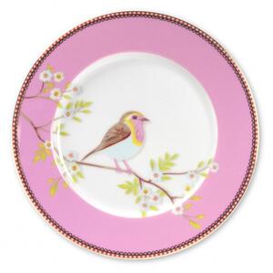 Pip Studio snídaňová sada Early Bird 3 ks, růžová (snídaňový porcelán hrnek, taliř a miska)