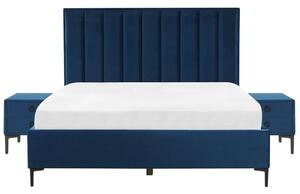 Manželská postel 180 cm SANAZA (modrá). 1027191