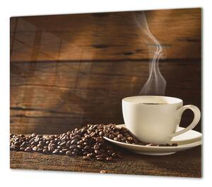 Ochranná deska rozsypaná káva na tmavém dřevě - 52x60cm