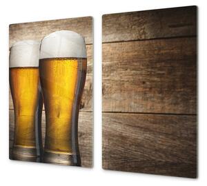 Ochranná deska pivo s pěnou pozadí dřevo - 40x60cm / S lepením na zeď