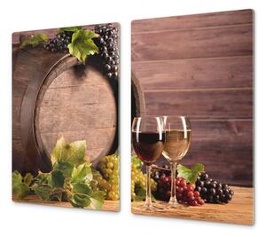Ochranná deska sklenice vína před sudem - 52x60cm / S lepením na zeď