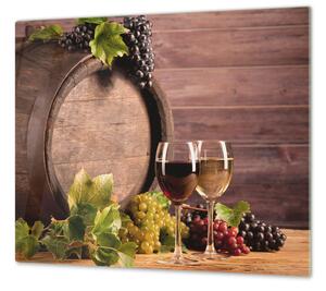 Ochranná deska sklenice vína před sudem - 40x40cm / Bez lepení na zeď