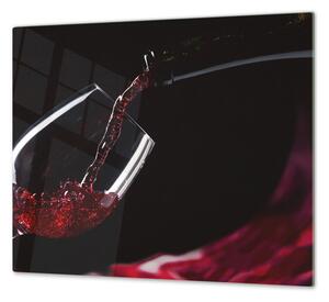 Ochranná deska sklenice červeného vína - 50x50cm
