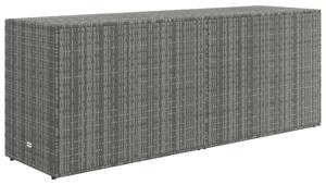 Potah na zahradní nábytek z polyratanu – šedý – 198 x 55,5 x 80 cm – robustní ocelová konstrukce – pro uskladnění zahradního nábytku