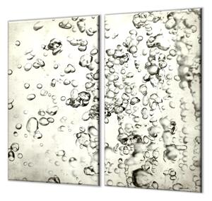 Ochranná deska bubliny vody béžový podklad - 60x80cm / S lepením na zeď