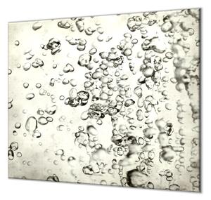 Ochranná deska bubliny vody béžový podklad - 60x80cm / S lepením na zeď