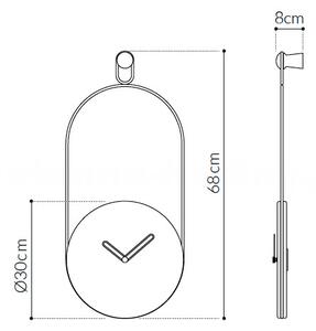 Designové nástěnné hodiny Nomon Eslabon Emperador 68cm