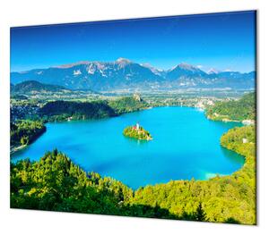 Ochranná deska jezero Bled Slovinsko - 50x70cm / Bez lepení na zeď
