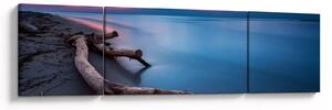Obraz pláže při západu slunce (170x50 cm)
