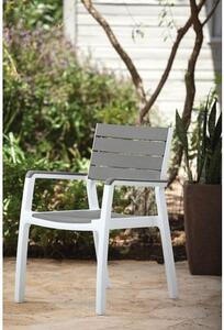 Zahradní židle Harmony, bílá/šedá