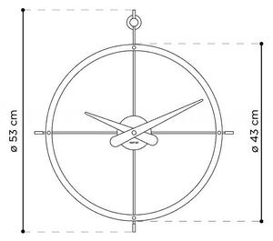 Designové nástěnné hodiny Nomon Dos Puntos NG 55cm