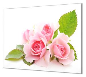 Ochranná deska květ růžové růže - 52x60cm