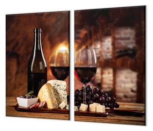 Ochranná deska servírování vína, sýru, oliv - 52x60cm / S lepením na zeď