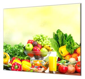 Ochranná deska mix ovoce a zelenina - 50x70cm / S lepením na zeď