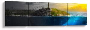 Obraz znázorňující dvě strany (170x50 cm)