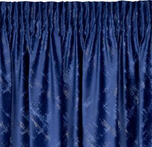 Sametový modrý závěs na pásce ADRIA 140x270 cm
