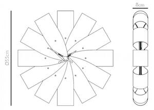 Designové nástěnné hodiny Nomon Ciclo CINN walnut 55cm