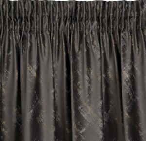 Sametový grafitově hnědý závěs na pásce ADRIA 140x270 cm