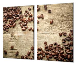 Ochranná deska rozsypaná káva na dřevě - 40x60cm