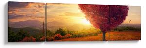 Obraz stromu ve tvaru srdce (170x50 cm)