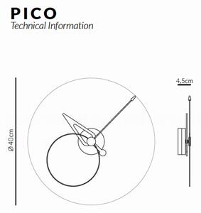 Designové nástěnné hodiny Nomon Pico BW 40cm