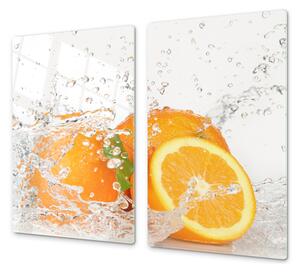 Ochranná deska pomeranč ovoce ve vodě - 40x60cm / Bez lepení na zeď