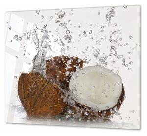 Ochranná deska tři kokosy ve vodě - 40x60cm / S lepením na zeď