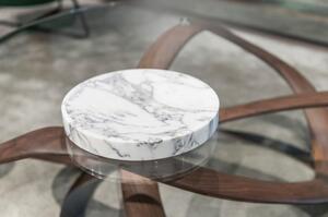 DVORO Luxusní mramorový odkládací podnos Pau Marble Calacatta Blanco 27cm