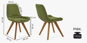 Designová židle Bratislava, Zelené čalunění