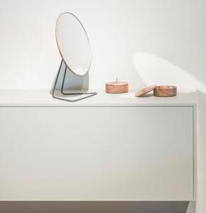 DVORO Luxusní stolní kosmetické zrcadlo Vanity walnut 27cm