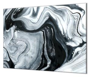 Ochranná deska abstraktní černobílý mramor - 40x40cm
