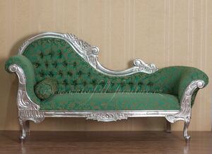 Zelené zámecké sofa Silver Leaf