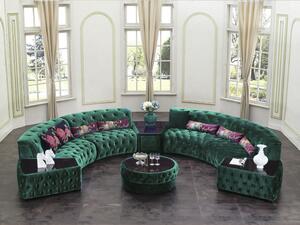 Luxusní sedačka Vesimi Dubai Palm Green s černým sklem