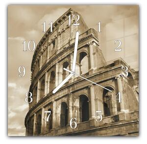 Nástěnné hodiny 30x30cm koloseum v Itálii - plexi