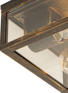 Vintage stropní svítidlo starožitné zlaté IP44 2-světlo - Charlois