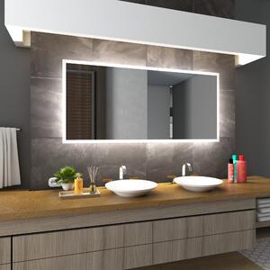 Koupelnové zrcadlo s LED podsvětlením 110x90cm BOSTON