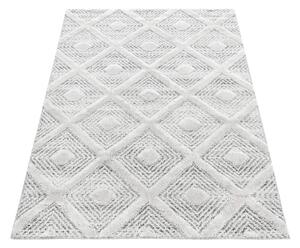 Koberec 3D La Casa PISA romby krémově šedý