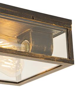 Vintage stropní svítidlo starožitné zlaté IP44 2-světlo - Charlois