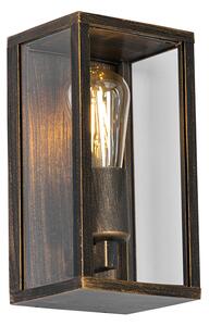 Vintage nástěnné svítidlo starožitné zlaté 26 cm IP44 - Charlois