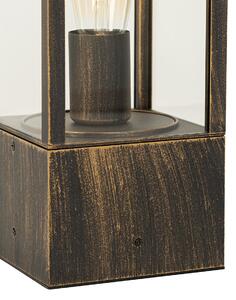 Vintage stojací venkovní lampa starožitná zlatá 40 cm IP44 - Charlois