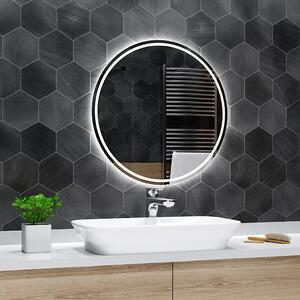 Koupelnové zrcadlo kulaté s LED podsvícením Ø 90 cm LONDON