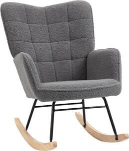 HOMCOM Houpací křeslo, relaxaní křeslo do 120 kg, polyester, tmav edé