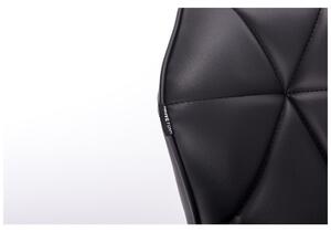 Kosmetická židle MILANO na černé čtyřramenné podstavě - černá