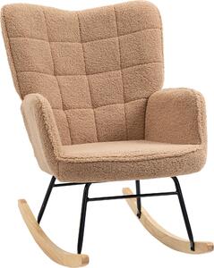 HOMCOM Houpací křeslo, relaxaní křeslo do 120 kg, polyester, hndé