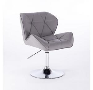 Kosmetická židle MILANO na základní podstavě s kolečky - šedá