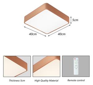 Brilagi - LED Stm. strop. svítidlo POOL SQUARE LED/36W/230V 40x40 cm bronzová+DO