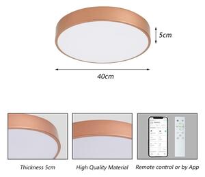 Brilagi-LED Stmív. svítidlo POOL SMART LED/48W/230V 40 cm Wi-Fi Tuya bronz + DO