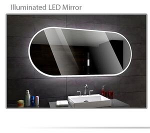 Koupelnové zrcadlo s LED podsvětlením 80x60 cm HAMBURG